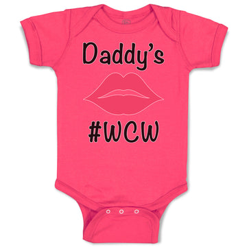 Baby Clothes Daddy's #Wcw with Lipstick Mark Baby Bodysuits Boy & Girl Cotton