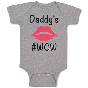 Baby Clothes Daddy's #Wcw with Lipstick Mark Baby Bodysuits Boy & Girl Cotton