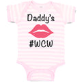 Baby Clothes Daddy's #Wcw with Lipstick Mark Baby Bodysuits Boy & Girl Cotton