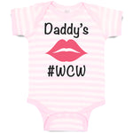 Baby Clothes Daddy's #Wcw with Lipstick Mark Baby Bodysuits Boy & Girl Cotton