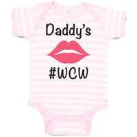 Baby Clothes Daddy's #Wcw with Lipstick Mark Baby Bodysuits Boy & Girl Cotton