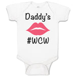 Baby Clothes Daddy's #Wcw with Lipstick Mark Baby Bodysuits Boy & Girl Cotton