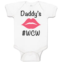 Baby Clothes Daddy's #Wcw with Lipstick Mark Baby Bodysuits Boy & Girl Cotton
