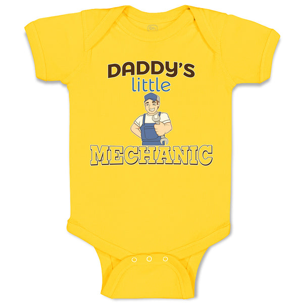 Baby Clothes Daddy's Little Mechanic Baby Bodysuits Boy & Girl Cotton