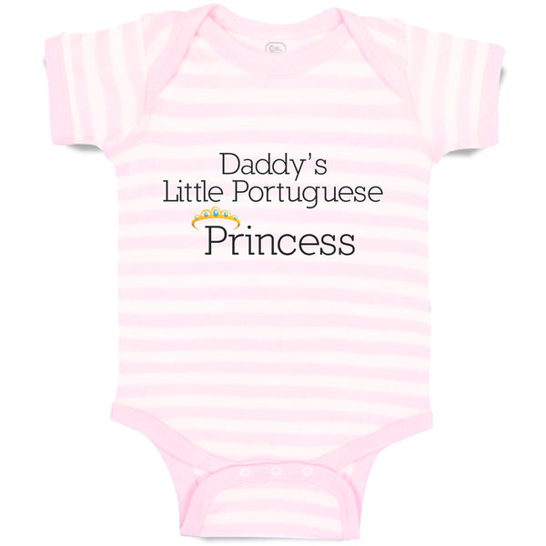 Baby Clothes Daddy's Little Portuguese Princess Baby Bodysuits Boy & Girl Cotton
