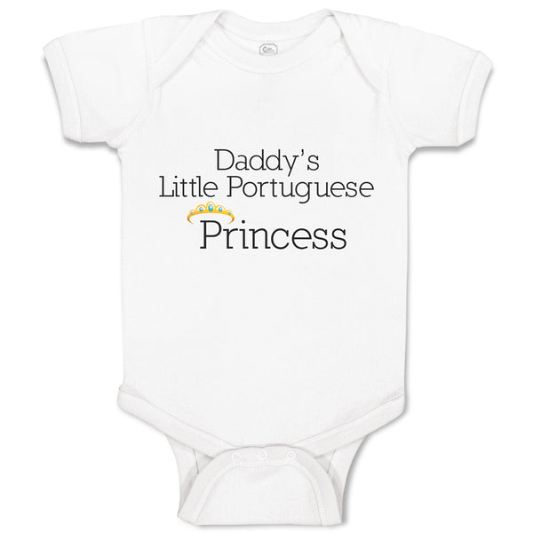 Baby Clothes Daddy's Little Portuguese Princess Baby Bodysuits Boy & Girl Cotton