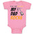 Baby Clothes For The Record My Dad Rocks Baby Bodysuits Boy & Girl Cotton