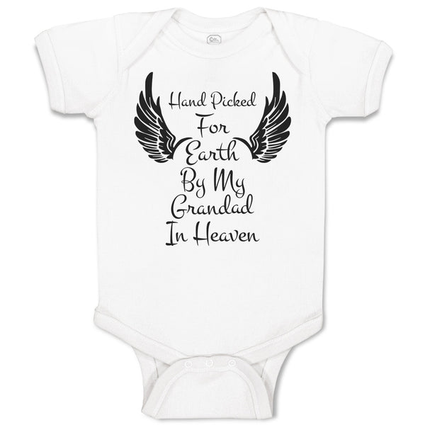 Baby Clothes Hand Picked for Earth by My Grandad in Heaven Baby Bodysuits Cotton