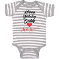 Baby Clothes Happy Birthday Daddy I Love You Baby Bodysuits Boy & Girl Cotton