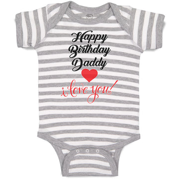 Baby Clothes Happy Birthday Daddy I Love You Baby Bodysuits Boy & Girl Cotton