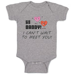 Baby Clothes Hi Daddy! I Can'T Wait to You! Baby Bodysuits Boy & Girl Cotton