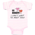 Baby Clothes Hi Daddy! I Can'T Wait to You! Baby Bodysuits Boy & Girl Cotton