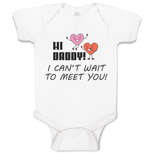 Baby Clothes Hi Daddy! I Can'T Wait to You! Baby Bodysuits Boy & Girl Cotton