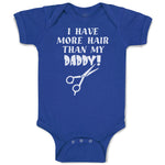 Baby Clothes I Have More Hair than My Daddy! Baby Bodysuits Boy & Girl Cotton