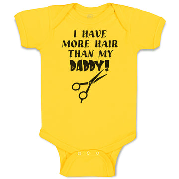 Baby Clothes I Have More Hair than My Daddy! Baby Bodysuits Boy & Girl Cotton