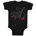 Baby Clothes I Hooked Daddy's Heart Baby Bodysuits Boy & Girl Cotton