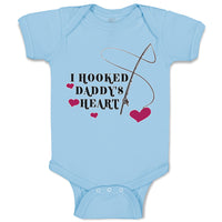 Baby Clothes I Hooked Daddy's Heart Baby Bodysuits Boy & Girl Cotton