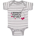 Baby Clothes I Hooked Daddy's Heart Baby Bodysuits Boy & Girl Cotton