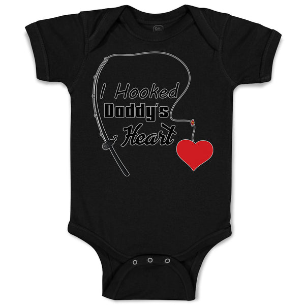 Baby Clothes I Hooked Daddy's Heart Baby Bodysuits Boy & Girl Cotton