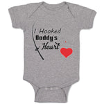 Baby Clothes I Hooked Daddy's Heart Baby Bodysuits Boy & Girl Cotton