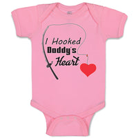 Baby Clothes I Hooked Daddy's Heart Baby Bodysuits Boy & Girl Cotton