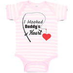 Baby Clothes I Hooked Daddy's Heart Baby Bodysuits Boy & Girl Cotton