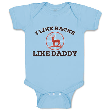 Baby Clothes I like Racks like Daddy Baby Bodysuits Boy & Girl Cotton