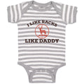 Baby Clothes I like Racks like Daddy Baby Bodysuits Boy & Girl Cotton