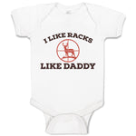 Baby Clothes I like Racks like Daddy Baby Bodysuits Boy & Girl Cotton