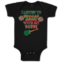 Baby Clothes I Listen to Reggae Music with My Daddy Baby Bodysuits Cotton