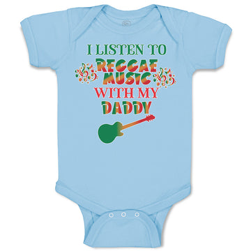 Baby Clothes I Listen to Reggae Music with My Daddy Baby Bodysuits Cotton