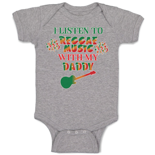 Baby Clothes I Listen to Reggae Music with My Daddy Baby Bodysuits Cotton