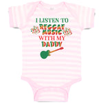 Baby Clothes I Listen to Reggae Music with My Daddy Baby Bodysuits Cotton