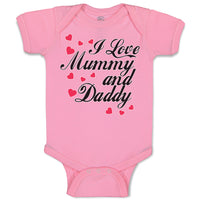 Baby Clothes I Love Mummy and Daddy Baby Bodysuits Boy & Girl Cotton