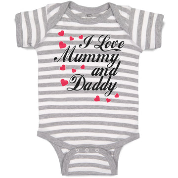 Baby Clothes I Love Mummy and Daddy Baby Bodysuits Boy & Girl Cotton