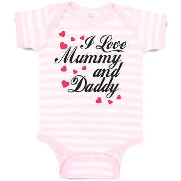 Baby Clothes I Love Mummy and Daddy Baby Bodysuits Boy & Girl Cotton