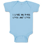 Baby Clothes I Love My Pops Lots and Lots Baby Bodysuits Boy & Girl Cotton