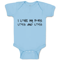 Baby Clothes I Love My Pops Lots and Lots Baby Bodysuits Boy & Girl Cotton