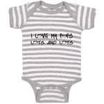 Baby Clothes I Love My Pops Lots and Lots Baby Bodysuits Boy & Girl Cotton