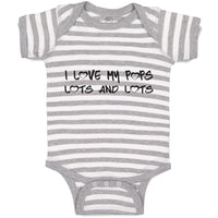 Baby Clothes I Love My Pops Lots and Lots Baby Bodysuits Boy & Girl Cotton