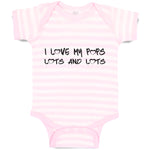 Baby Clothes I Love My Pops Lots and Lots Baby Bodysuits Boy & Girl Cotton