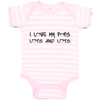 Baby Clothes I Love My Pops Lots and Lots Baby Bodysuits Boy & Girl Cotton