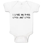 Baby Clothes I Love My Pops Lots and Lots Baby Bodysuits Boy & Girl Cotton