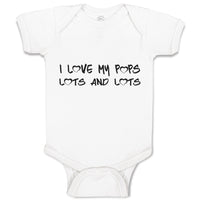 Baby Clothes I Love My Pops Lots and Lots Baby Bodysuits Boy & Girl Cotton