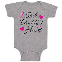 Baby Clothes I Stole Daddy's Heart Baby Bodysuits Boy & Girl Cotton