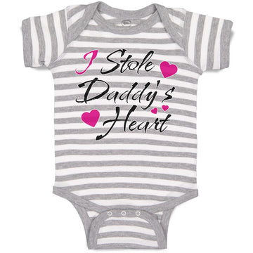 Baby Clothes I Stole Daddy's Heart Baby Bodysuits Boy & Girl Cotton