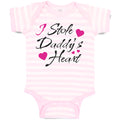 Baby Clothes I Stole Daddy's Heart Baby Bodysuits Boy & Girl Cotton