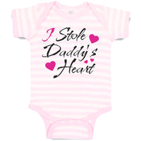 Baby Clothes I Stole Daddy's Heart Baby Bodysuits Boy & Girl Cotton