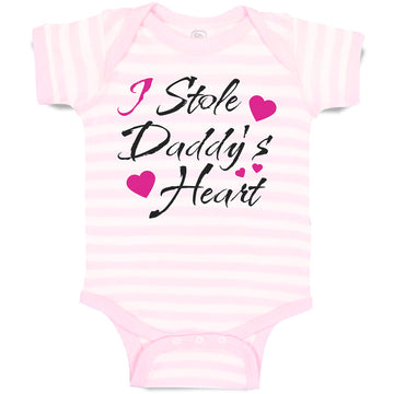Baby Clothes I Stole Daddy's Heart Baby Bodysuits Boy & Girl Cotton