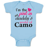 Baby Clothes I'M The Pink in My Daddy's World of Camo Baby Bodysuits Cotton